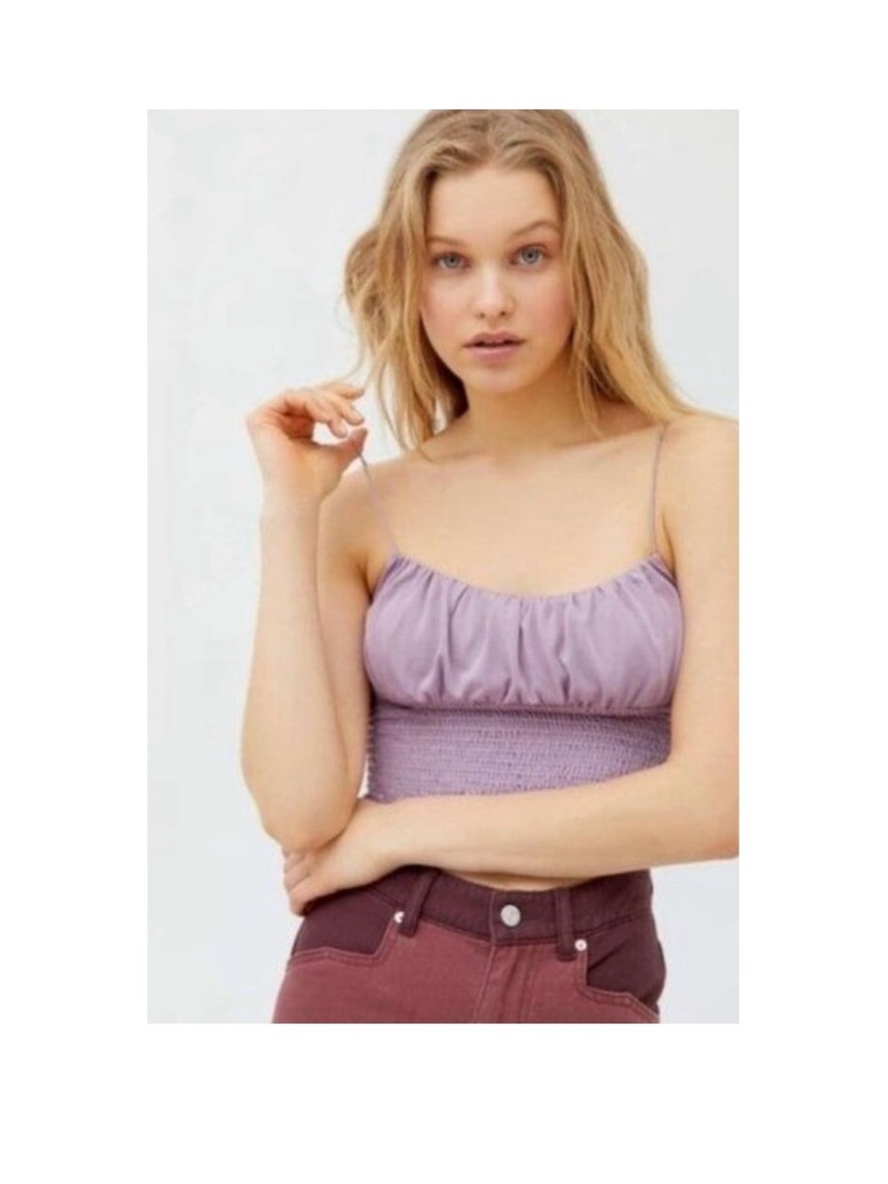 Urban Outfitters Lavender Smocked Camisole Tank